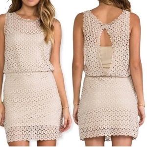 Free People Crochet Lace Surplice Dress